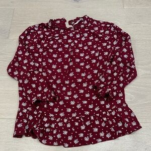 Floral Burgundy Women's Top